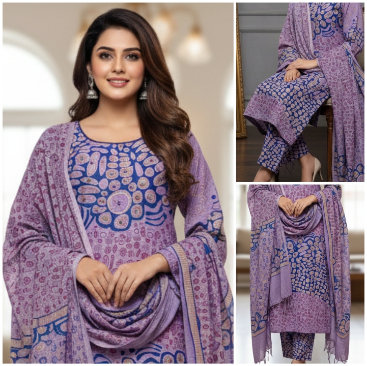 আরং কটন থ্রি পিস Code:332