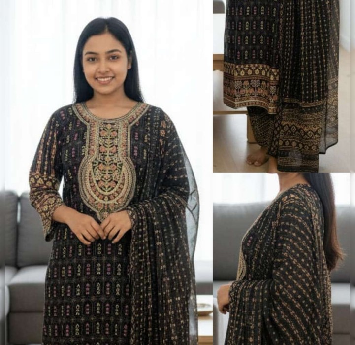 আরং কটন থ্রি পিস Code:337