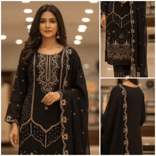 জর্জিট থ্রি পিস Code:993